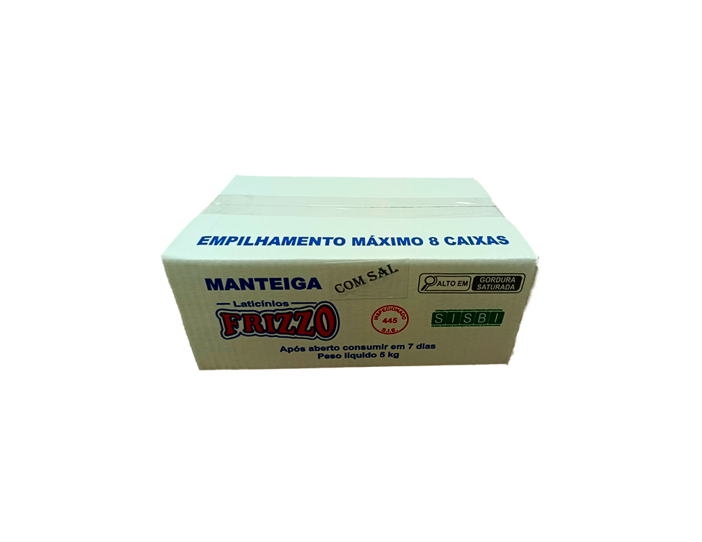 MANTEIGA COM SAL DE PRIMEIRA FRIZZO (CX 5 KG)